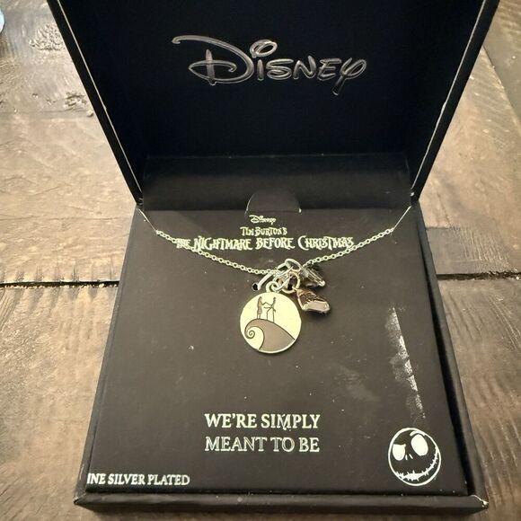 Disney Jewelry - Disney The Nightmare Before Christmas WE'RE SIMPLY MEANT TO BE Necklace New